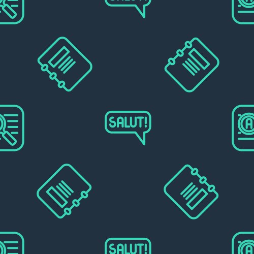 Set line salut in different languages notebook vector image