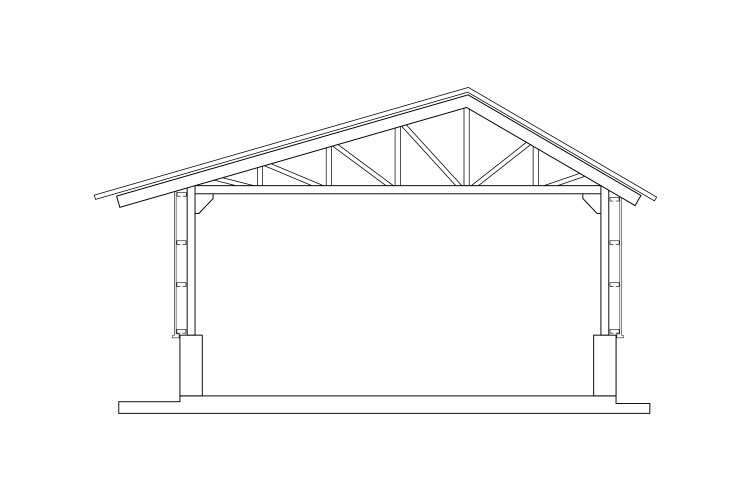 Abstract outline drawing space frame structure vector image