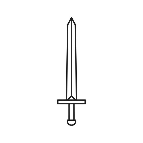Line Art Sword Vector Image