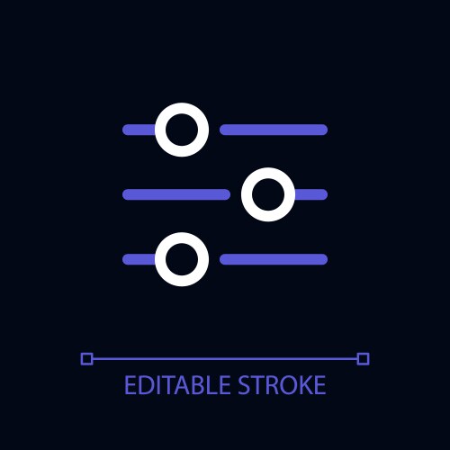 Filters button pixel perfect color linear ui icon vektorbild
