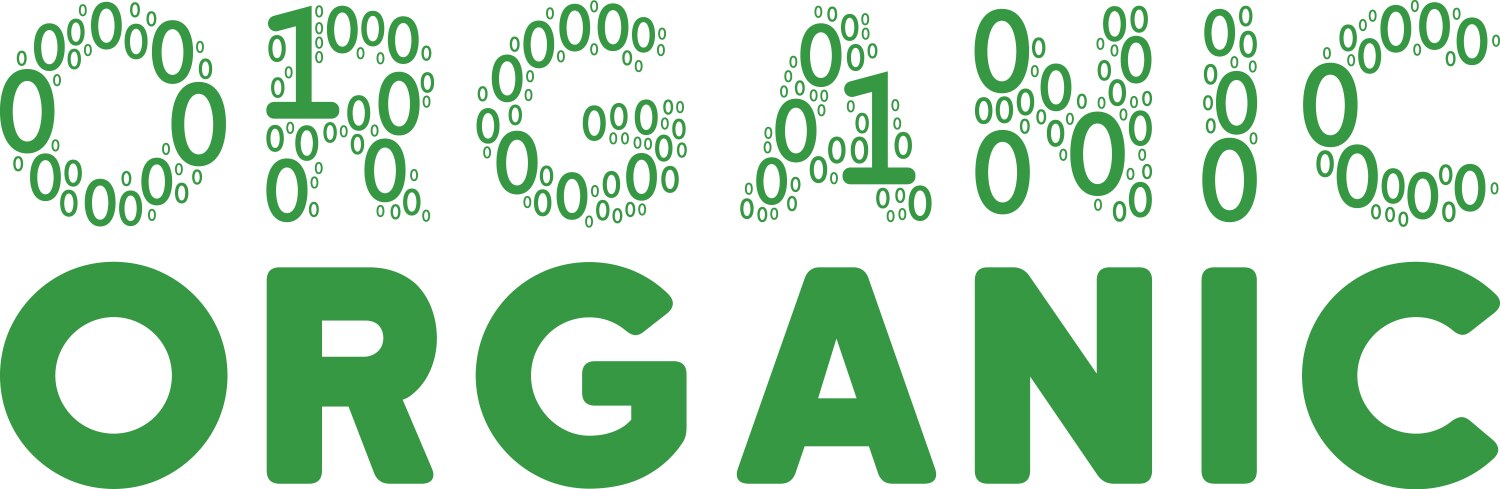 Organic text mosaic of binary digits vector image