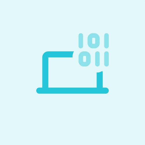 Binary Code Display on Device vector image