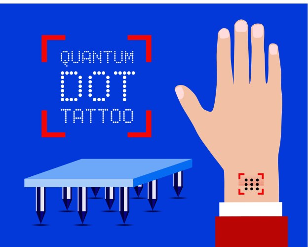 quantum dot tattoo methodology for tracking vector image