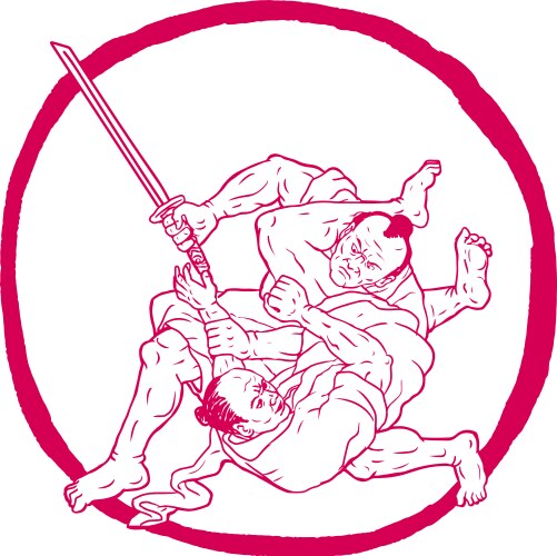 Samurai Jui Jitsu Enso Vector Image