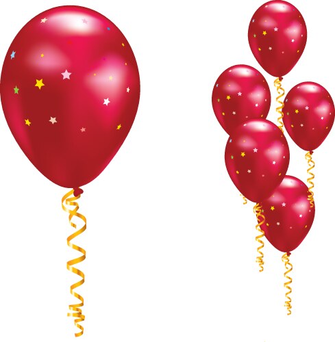 Pink birthday or party balloon Royalty Free Vector Image