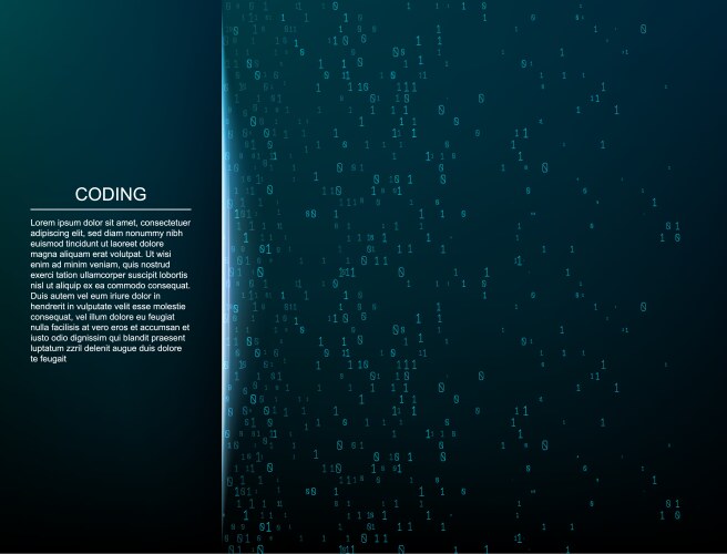 Binary code digital technology data sorting from vector image