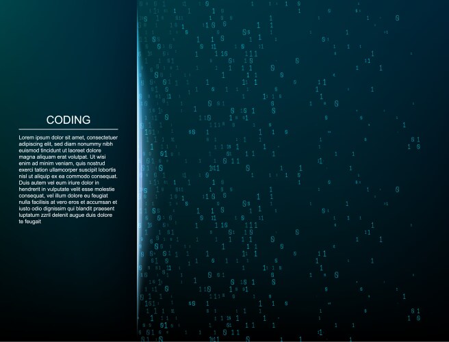 binary code digital technology data sorting from vector image