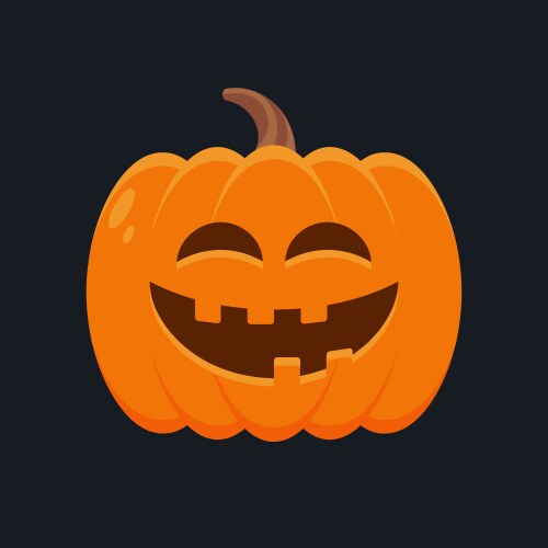 halloween pumpkin icon flat design vector image