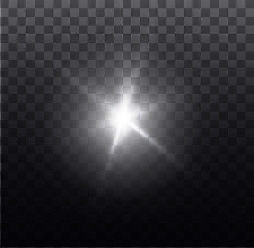 Star on a transparent backgroundlight effect Vector Image
