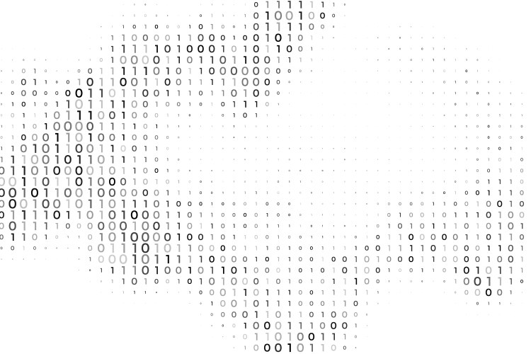 Digital binary code futuristic background vector image