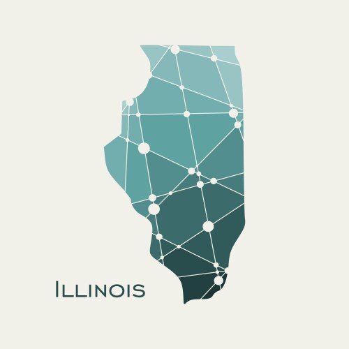 Illinois state shape Vector Images & Graphics for Commercial Use ...