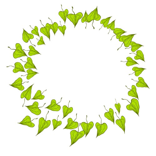 Floral Wreath Border Vector Image