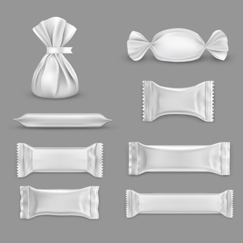 Transparent Candy Wrappers Set Royalty Free Vector Image