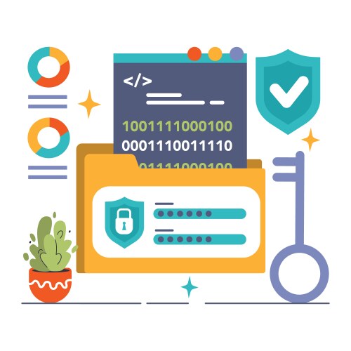 Back-end development coding software engineering vector image