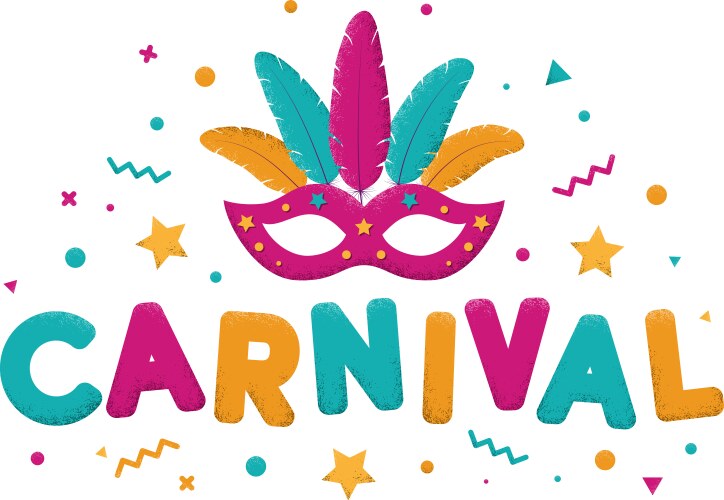 Lettering carnival - popular event in brazil vector image