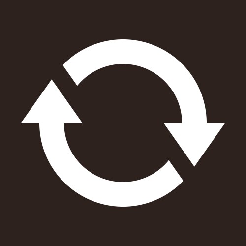 Repeat sign reload icon refresh loading reset vector image