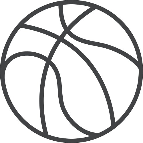 Isolated ball basketball design Vector Image