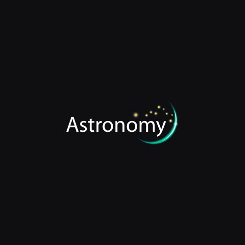 abstract modern planet and star astronomy logo vector