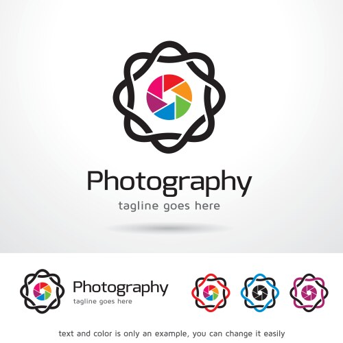 photography logo template vector image