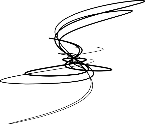 Abstract knot design element random intersecting vektorbild