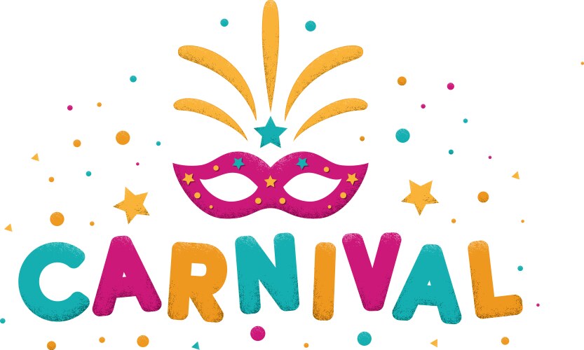 lettering carnival - popular event in brazil vector image