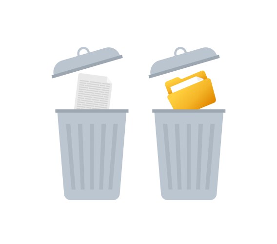 Process delete file in paper remove document vector image