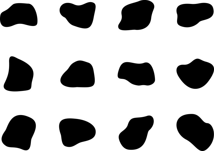 Abstract blobs liquid and fluid shape pictogram vektorbild