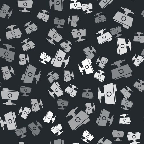 Grey ftp sync refresh icon isolated seamless vector image