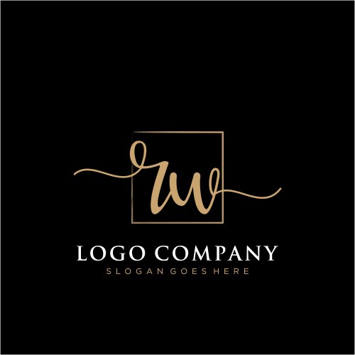 Hc initial handwriting logo with circle template Vector Image