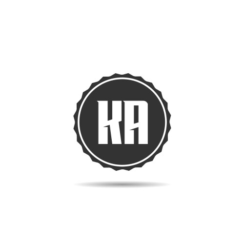 Initial letter ka logo template design Royalty Free Vector