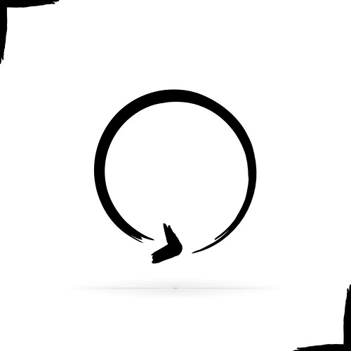 Ink Refresh Arrow Icon Vector Image