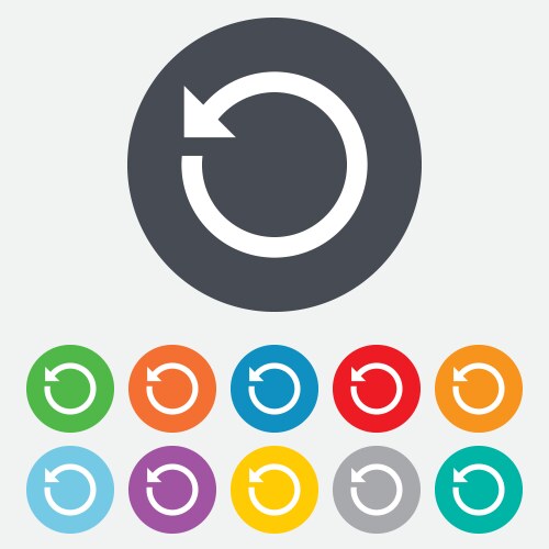 Refresh Loop Icon - Circular Repeat Symbol vector image
