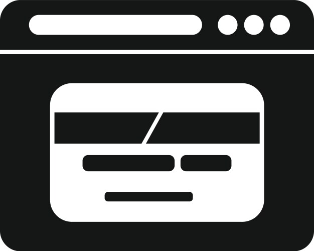 Web page template displaying basic layout vector image