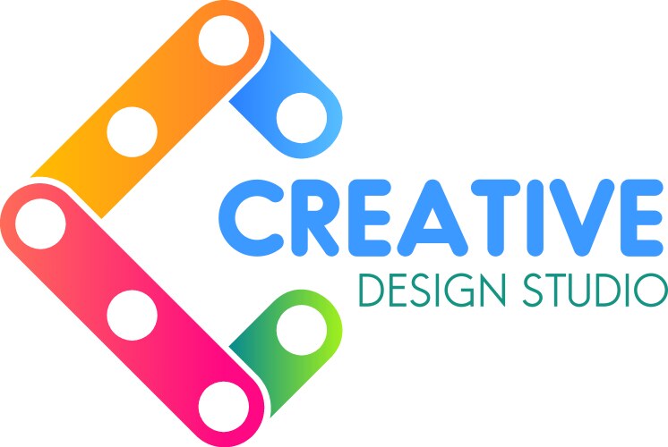 icon for creative design studio vector image