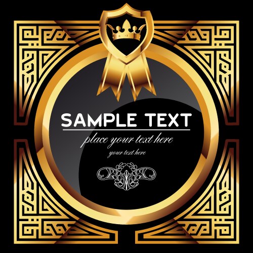 Certificate template with luxury golden elements Vector Image