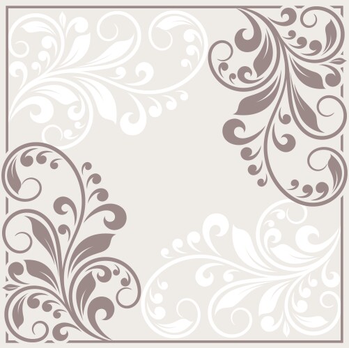 Floral pattern for invitation card Royalty Free Vector Image
