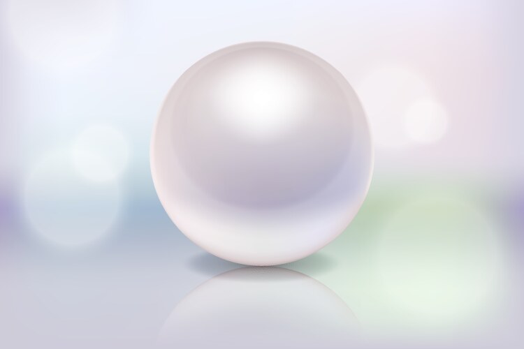 3d realistic beautiful natural pearl vector image