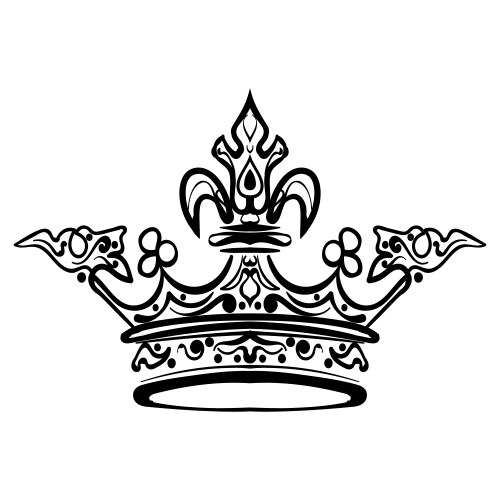 Hand drawn crown vintage engraved Vector Image