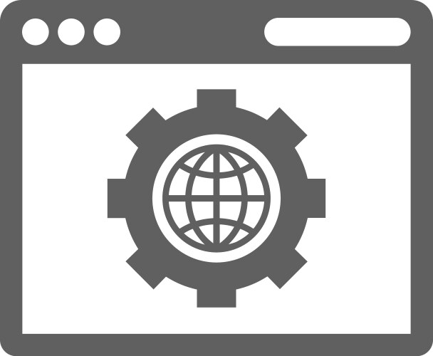 Browser optimization network icon gray color vector image