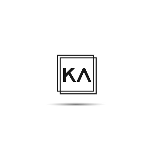 Initial letter ka logo template design Royalty Free Vector