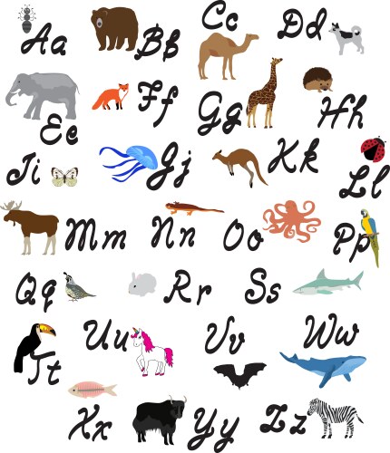 Animal alphabet Vector Image