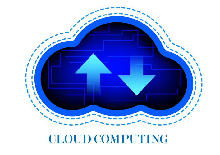 Cloud computing concept technology networking vector image