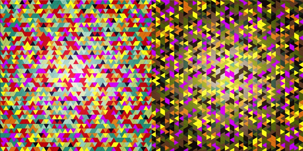 Set of abstract triangle pattern background vector image