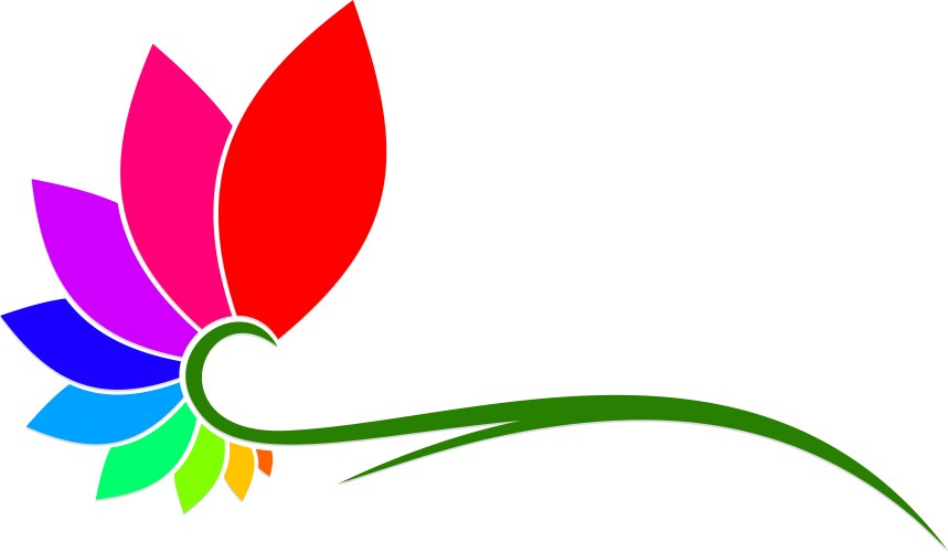 Rose flower logo Royalty Free Vector Image - VectorStock