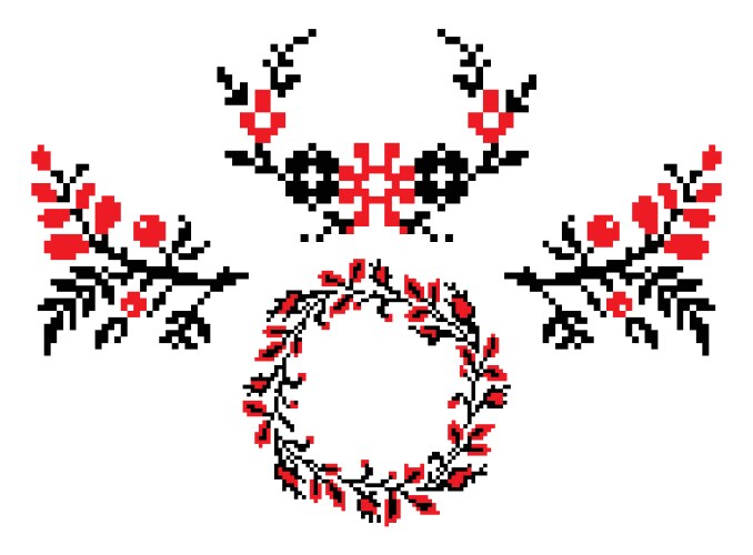 Ukrainian Embroidery Floral Ornament Vector Image