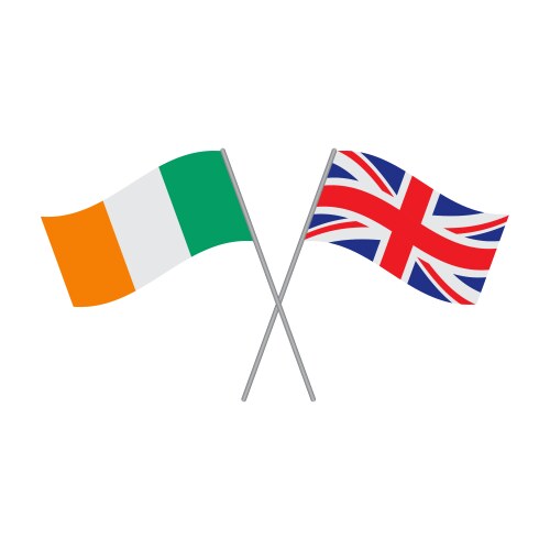 British and Irish Flags Vector Image