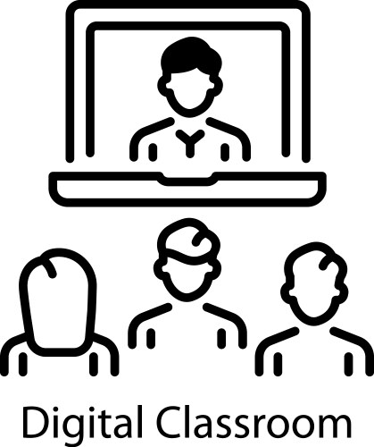 Online classroom Royalty Free Vector Image - VectorStock