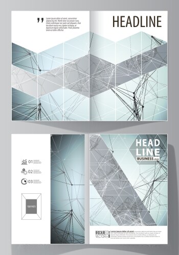 Business templates for bi fold brochure flyer vector image