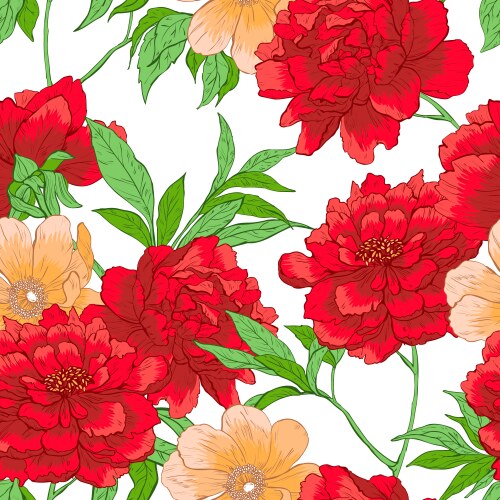 floral pattern with flowers vector image