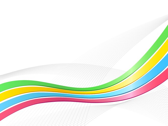 Rainbow wavy ribbon or flag background Royalty Free Vector